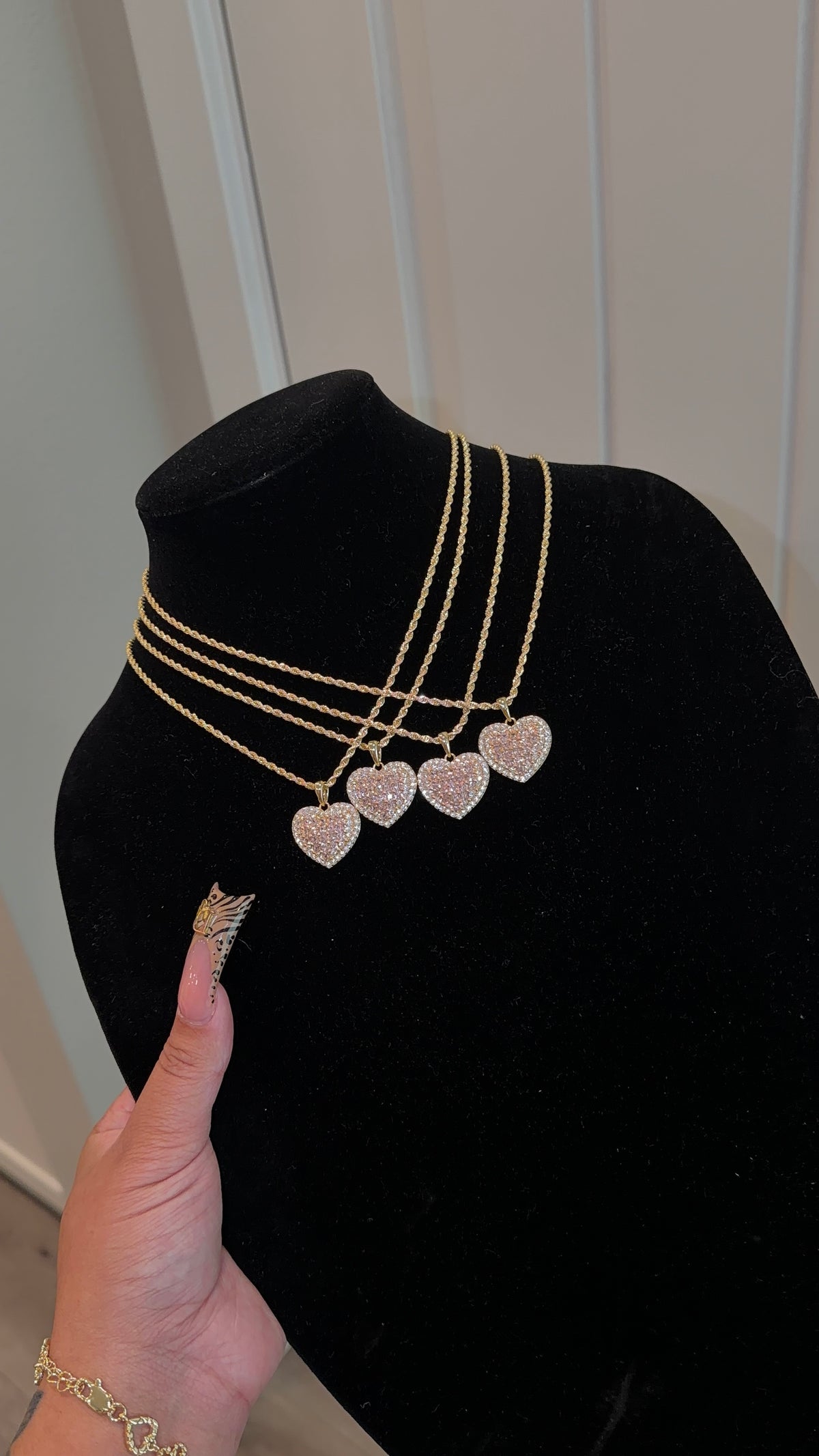 Champagne pink HRT necklace
