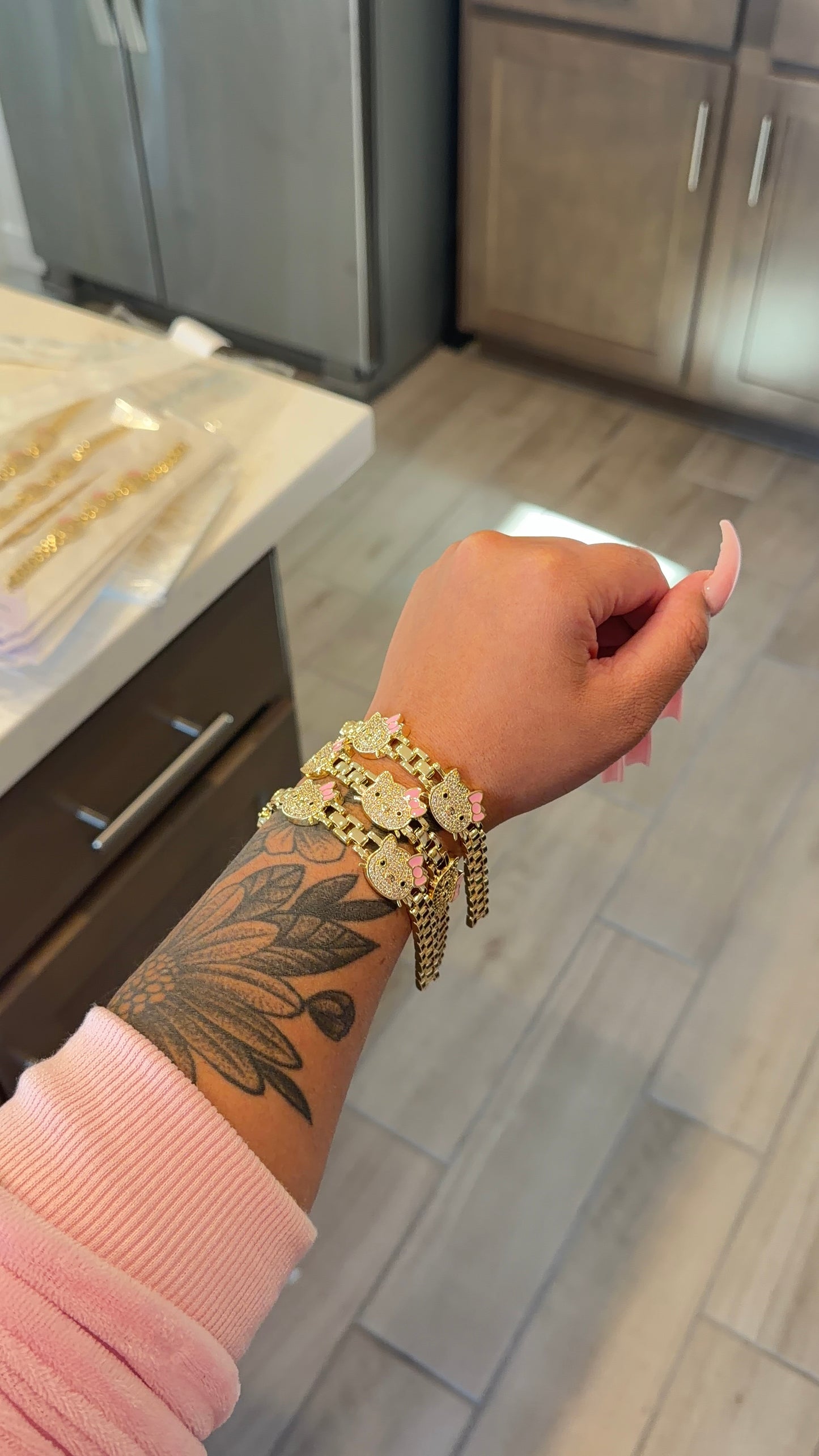 Pink HK Rollie Bracelet