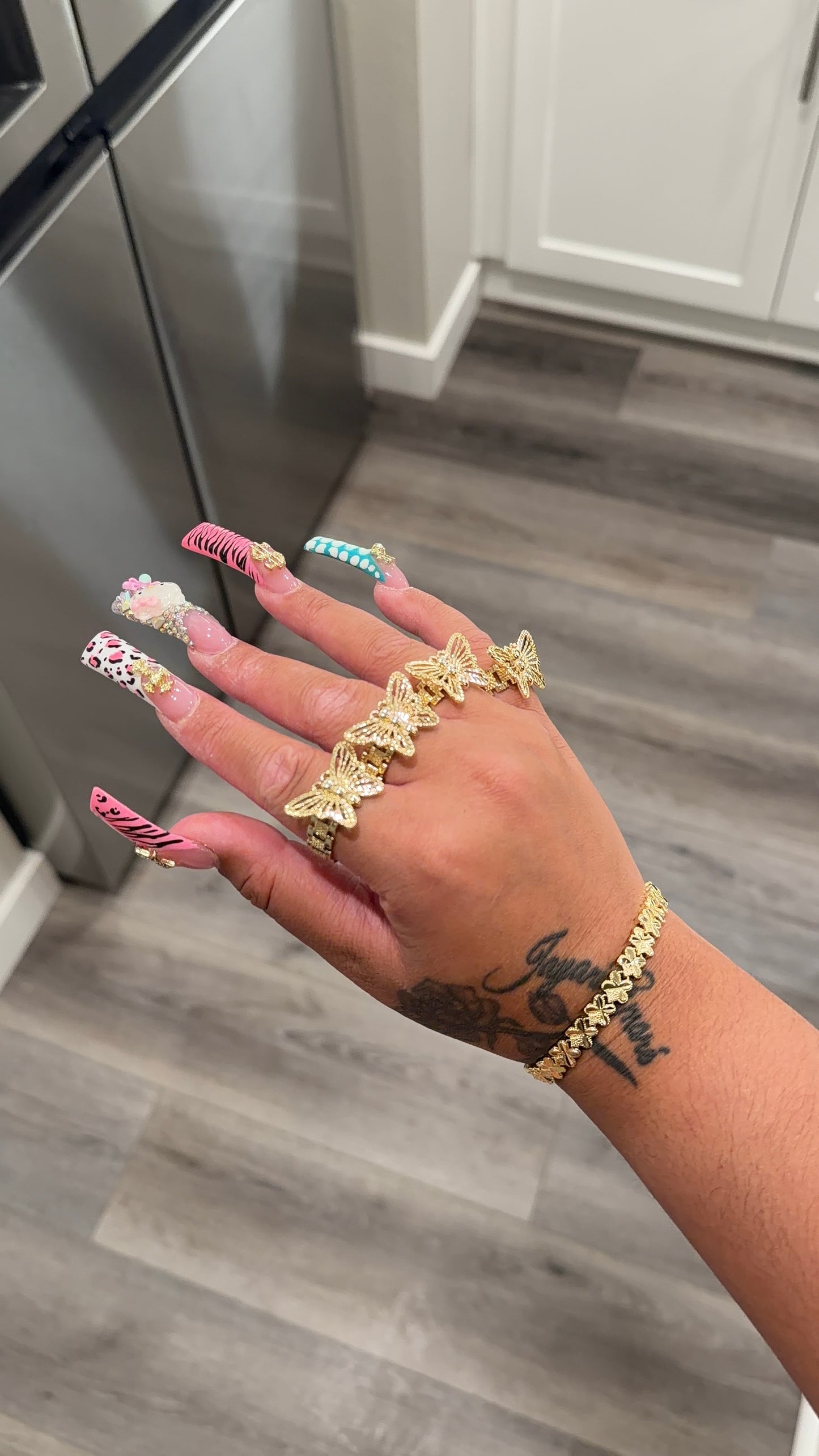 Jumbo butterfly Rolex ring