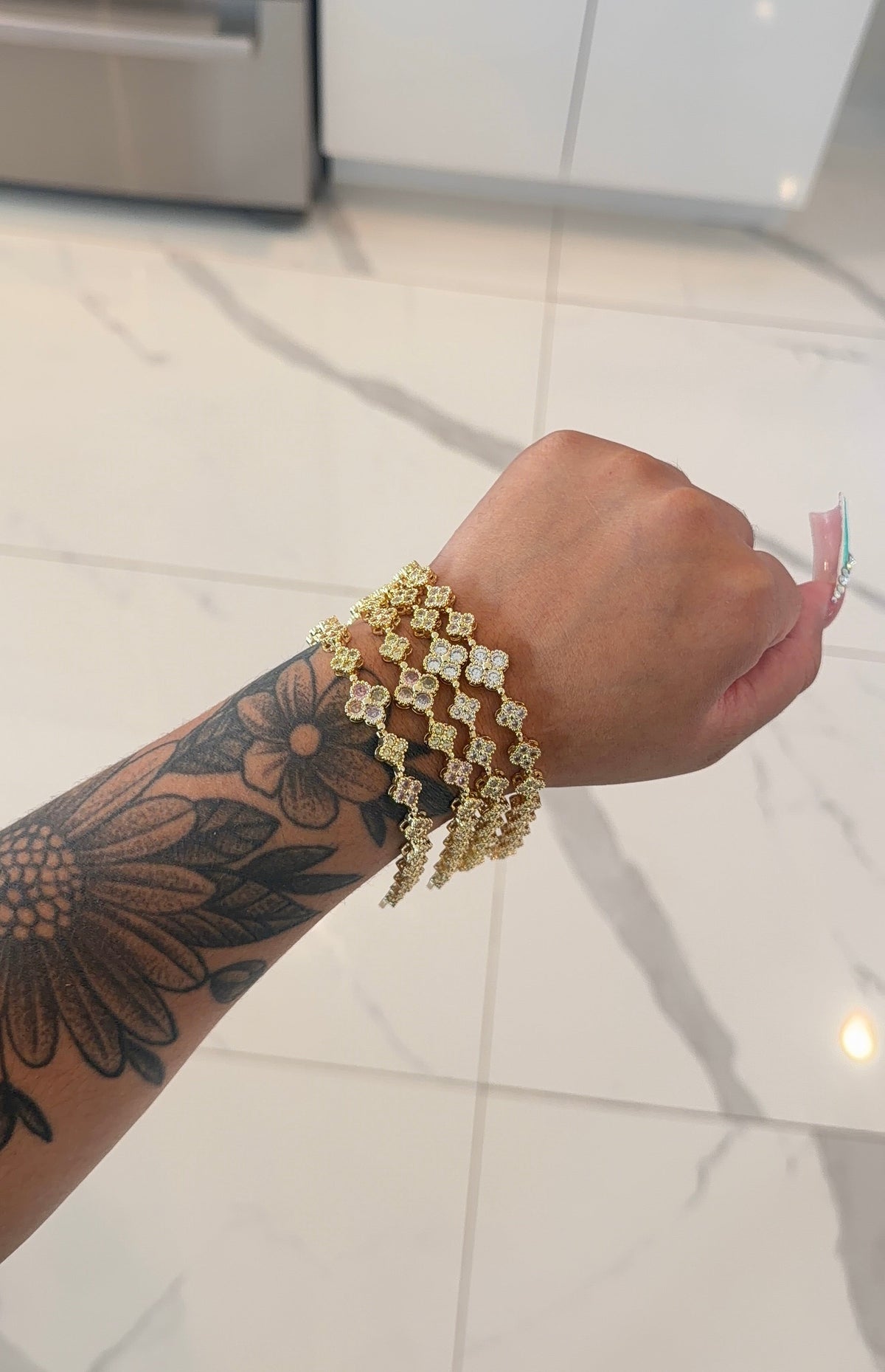 Dmnd Clover Bracelet