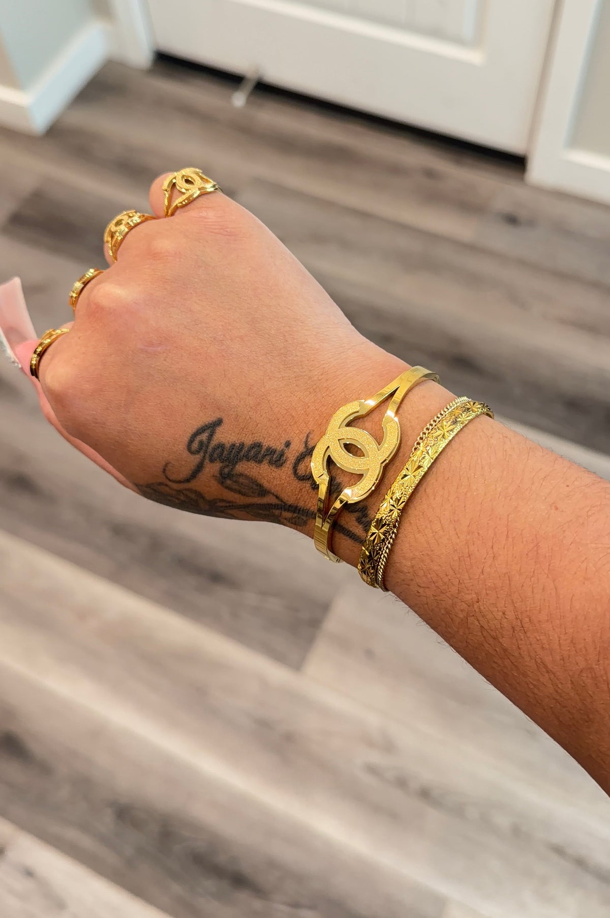 Gold CC Bangle