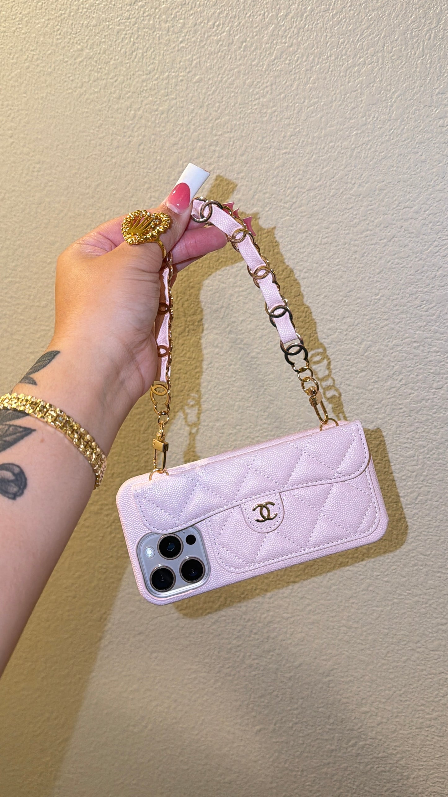PINK CC STRAP CASE