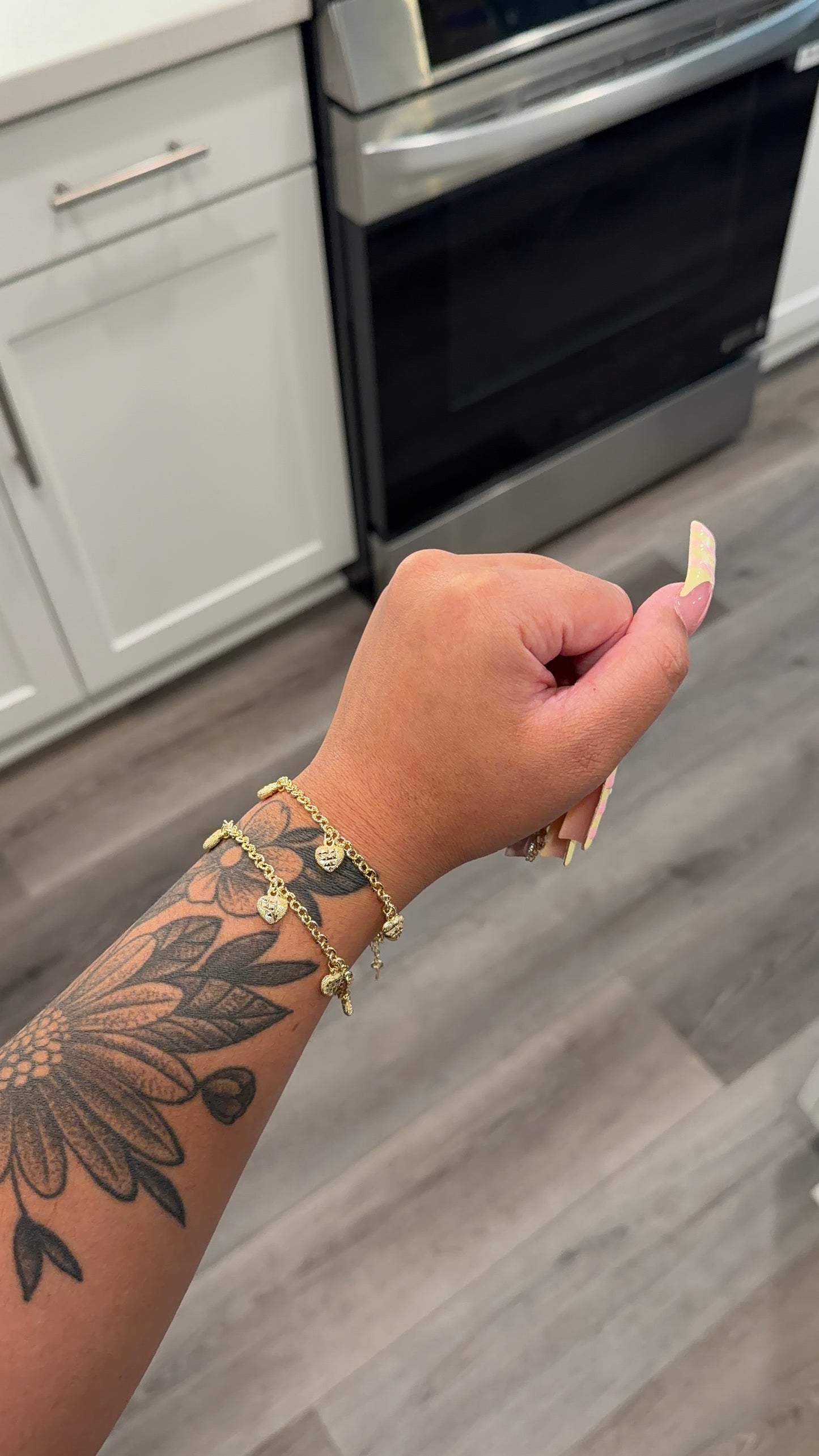 Dangly hrt bracelet