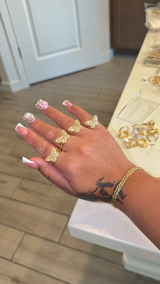 Butterfly cut ring