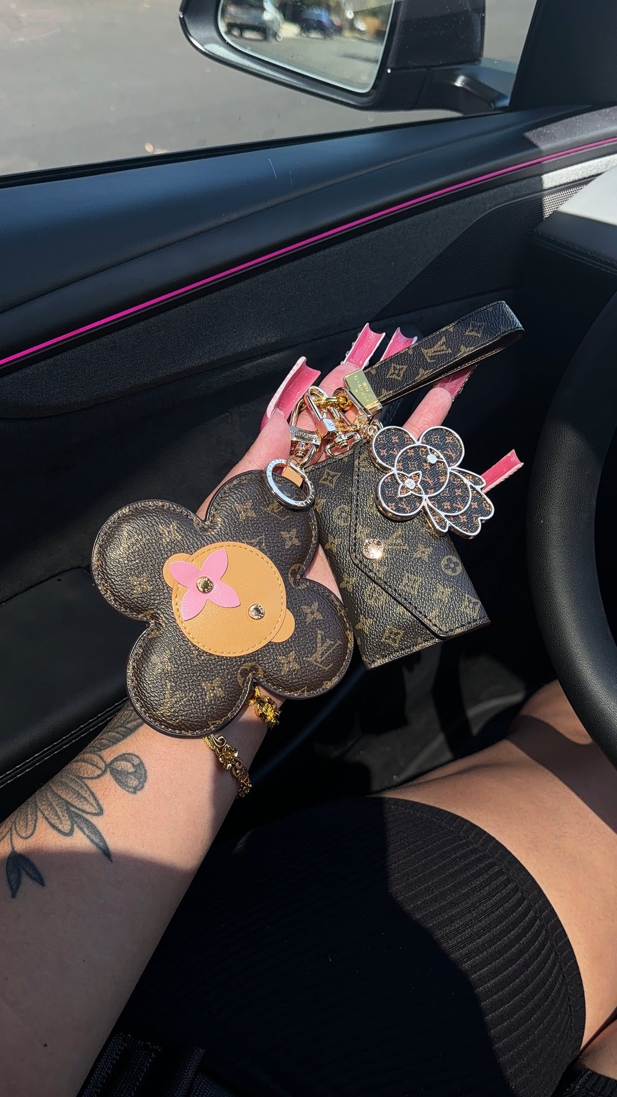 LV on-the-go keychains
