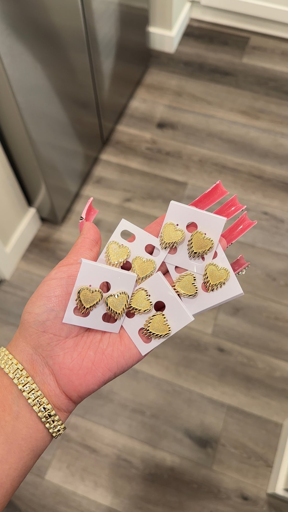 Heart drop studs JUMBO