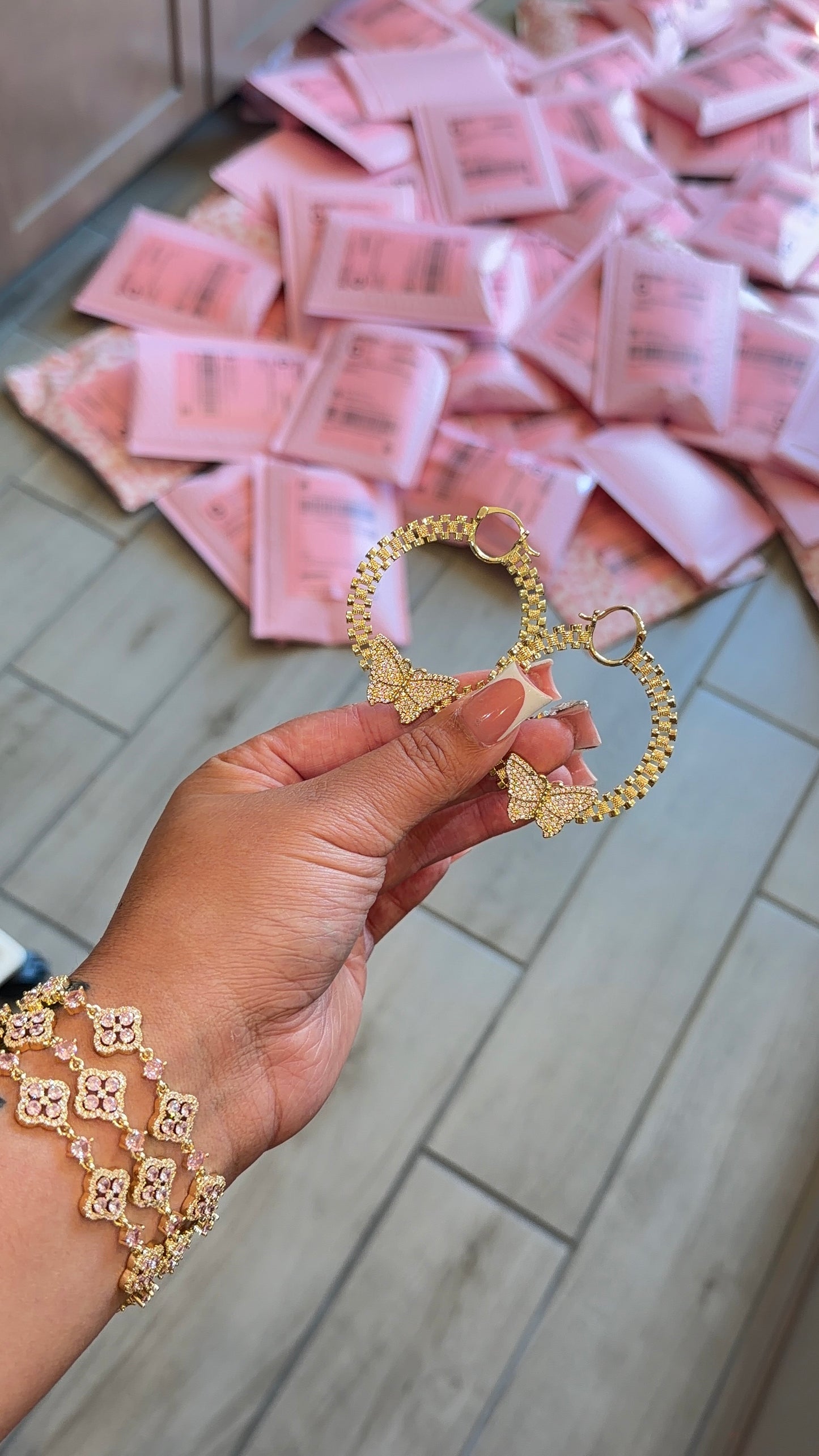 Butterfly Rolex Hoops
