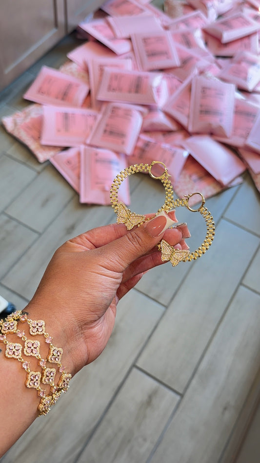 Butterfly Rolex Hoops