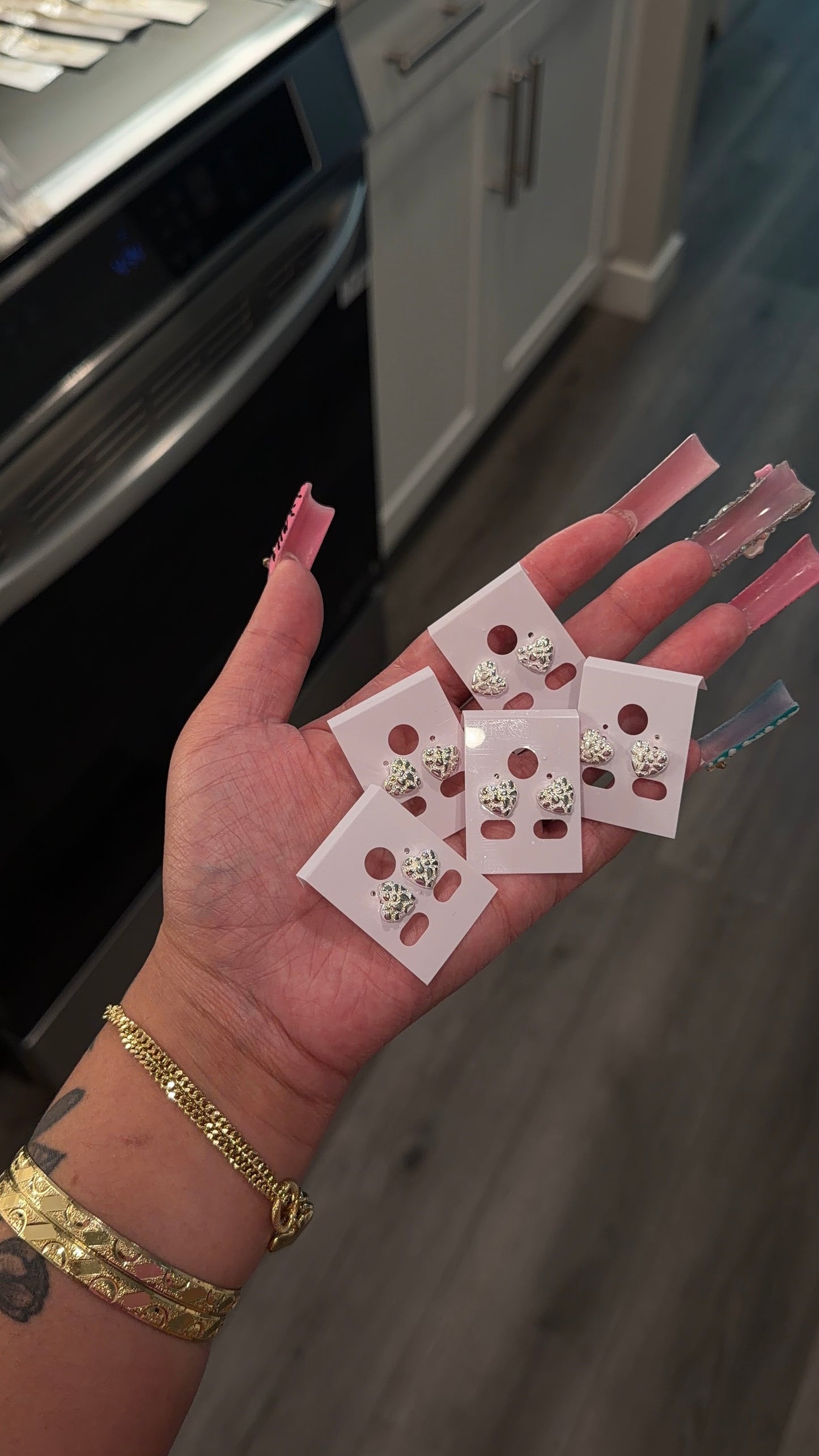 Silver nugget hrt studs
