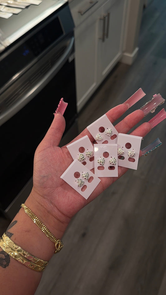 Silver nugget hrt studs