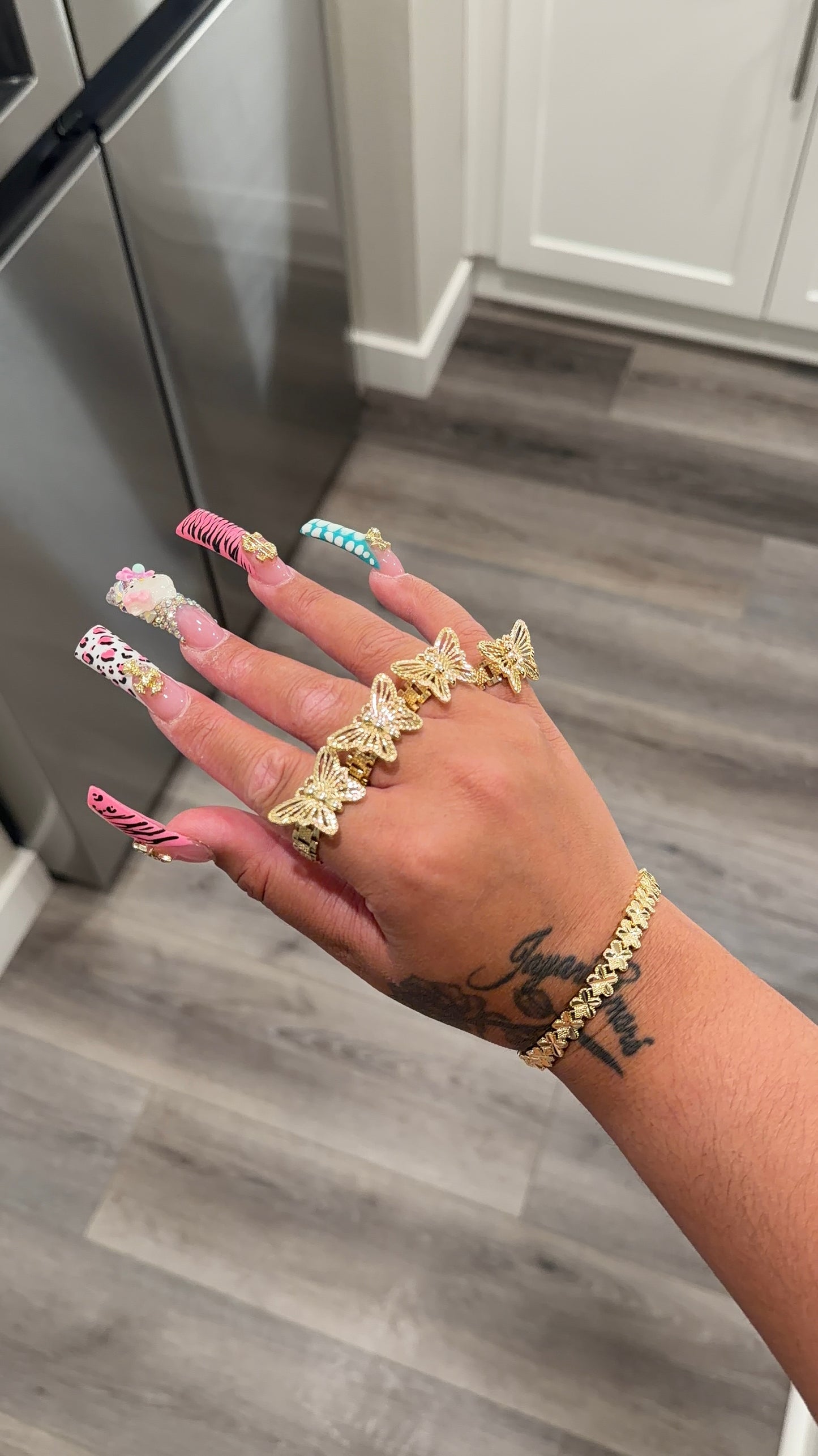 Jumbo butterfly Rolex ring