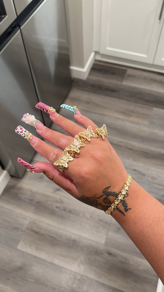 Jumbo butterfly Rolex ring