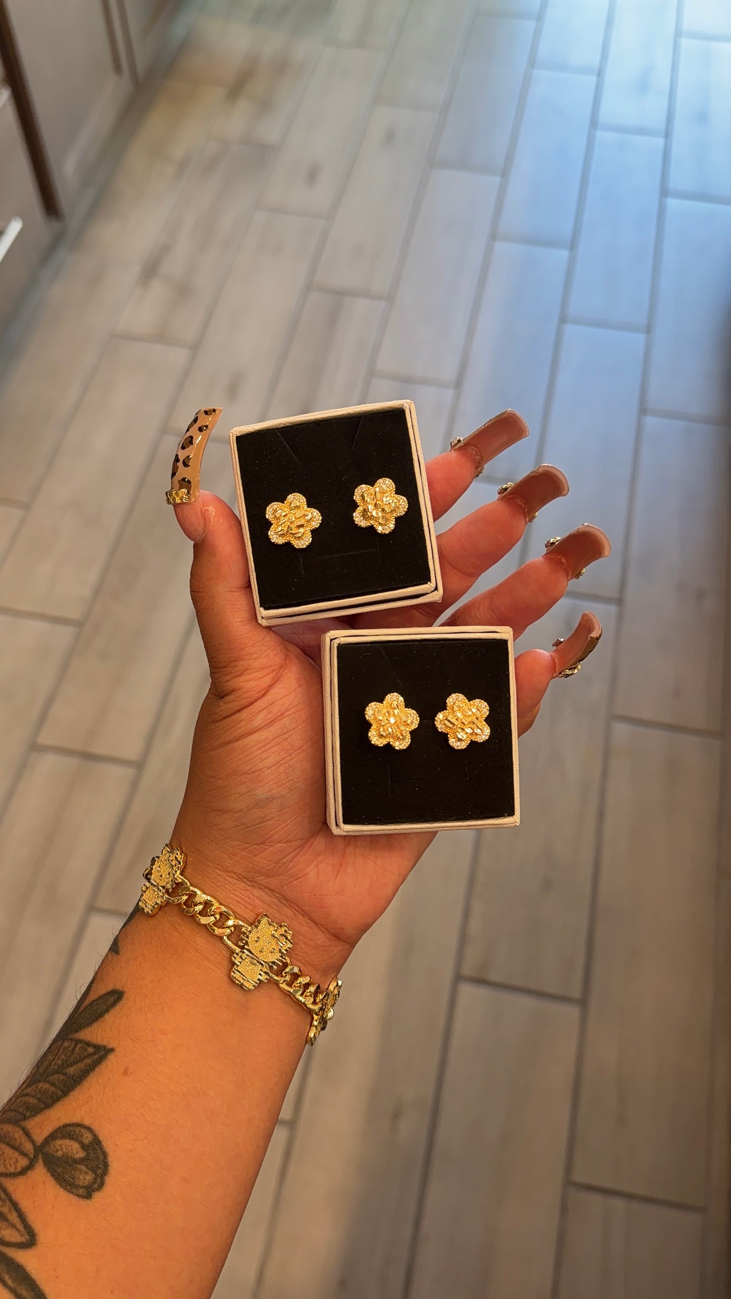 Nugget Flower Studs