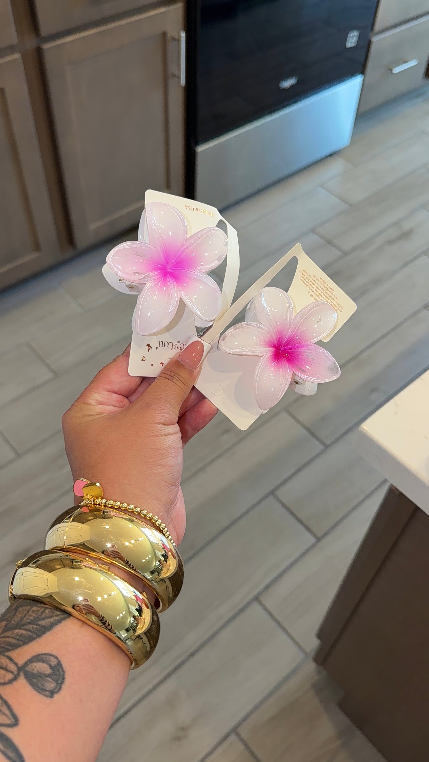 Plumeria flower clips