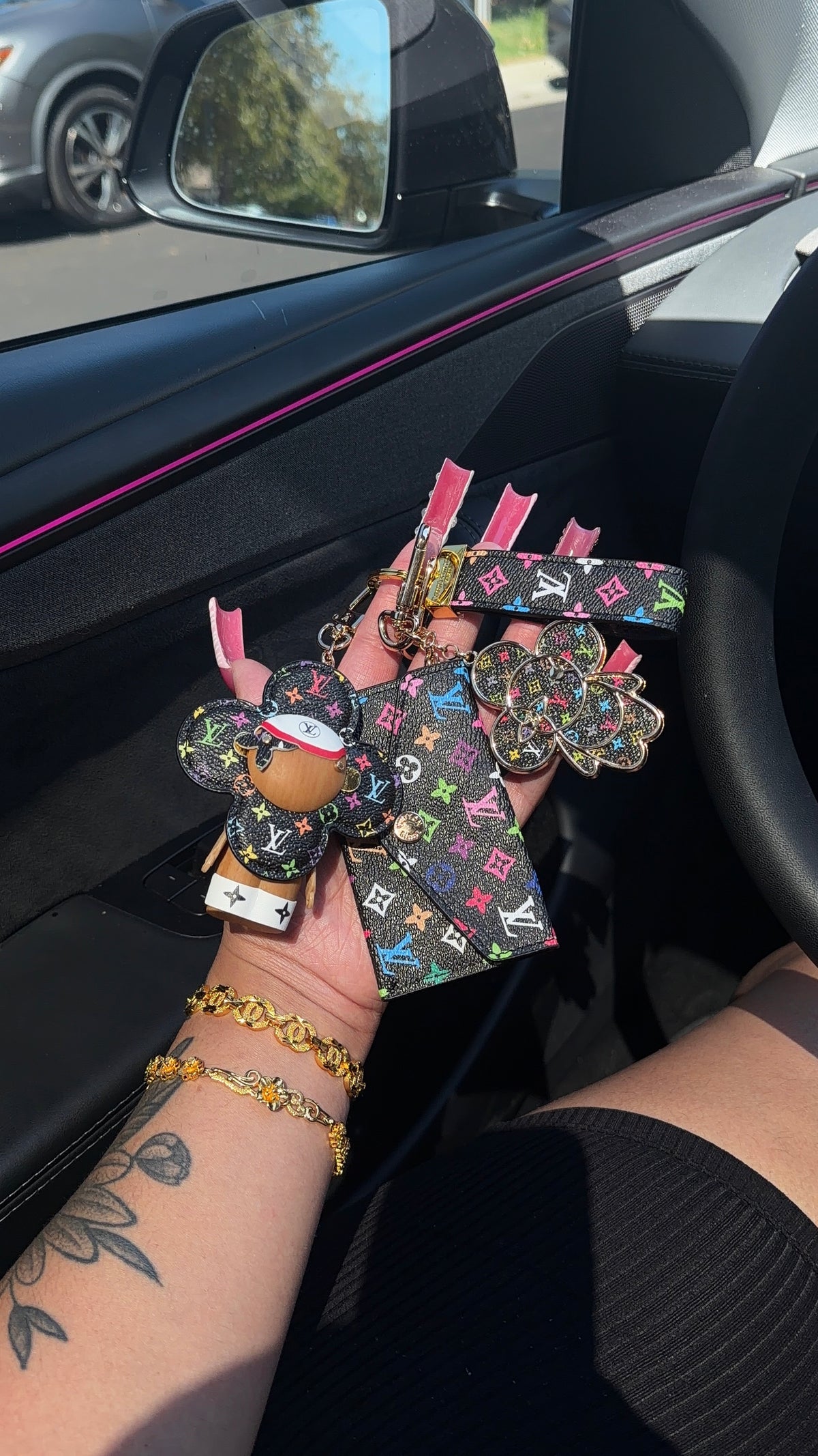LV on-the-go keychains