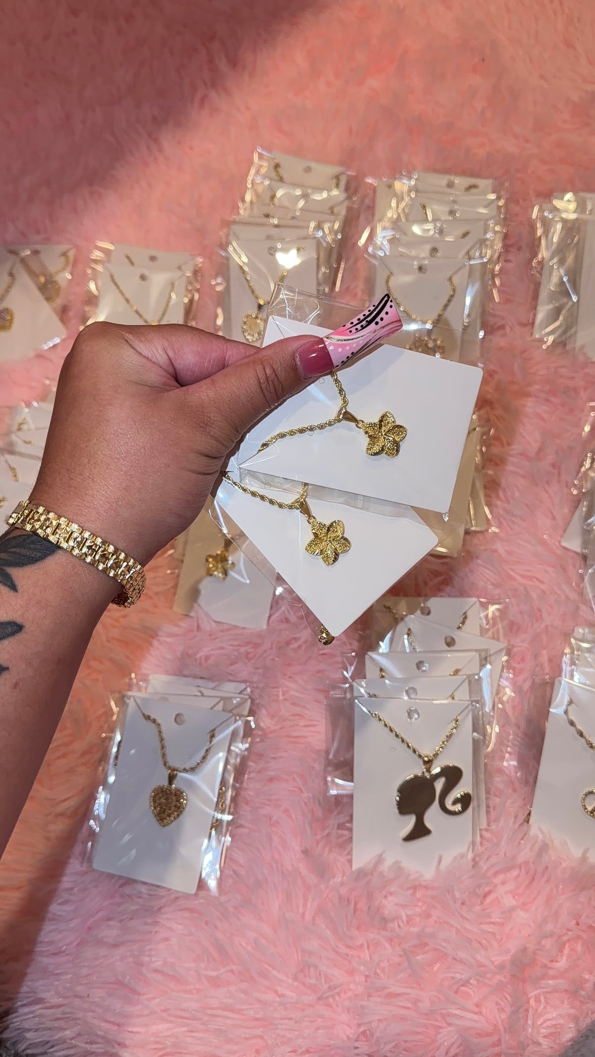 Gold flower necklace