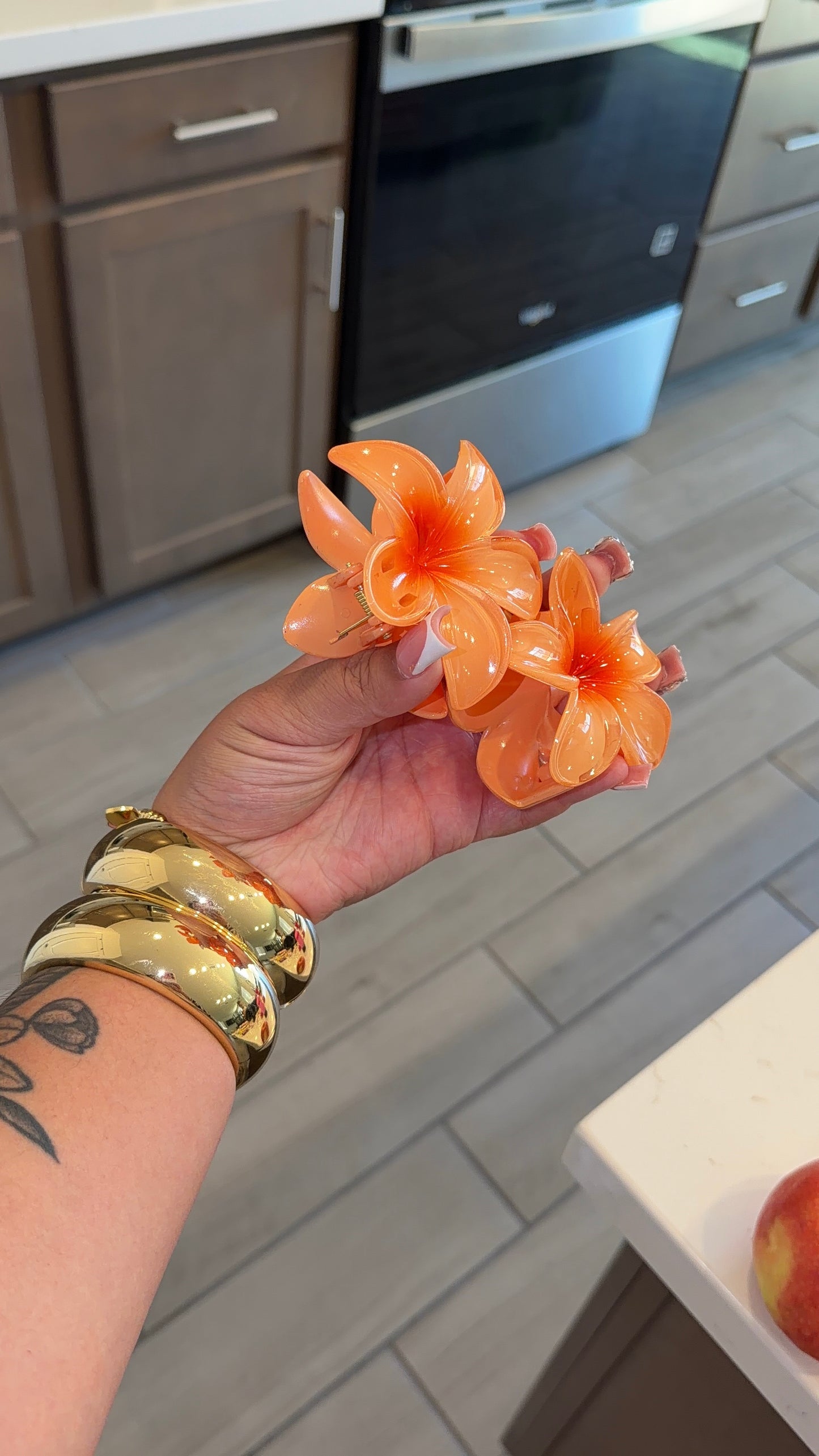 Plumeria flower clips