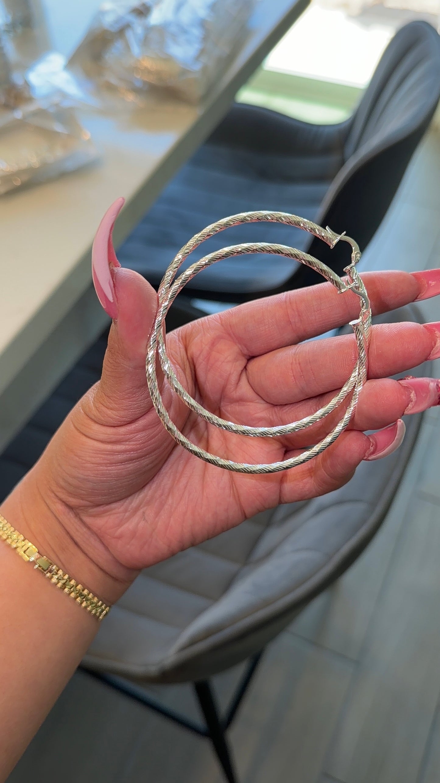Silver Hoops