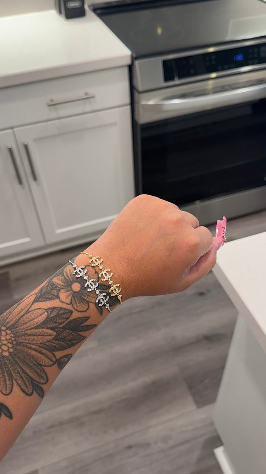 Triple DMND cc bracelet