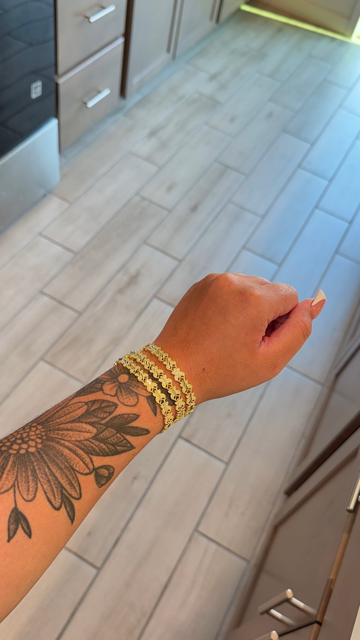 Gold butterfly bracelet