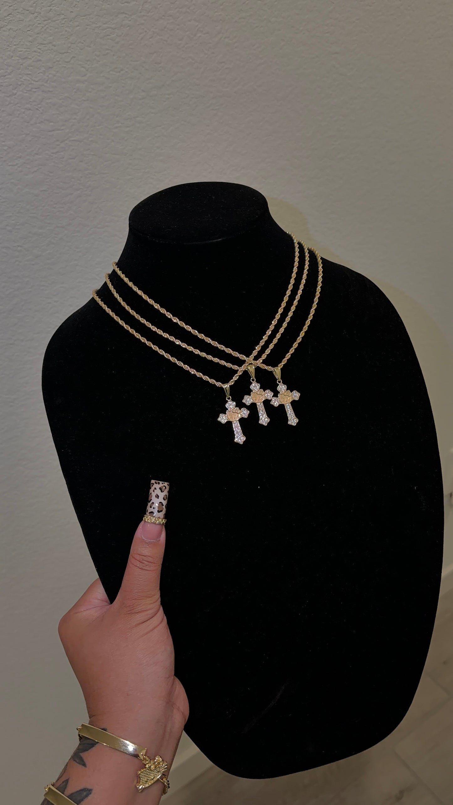 HK cross necklace