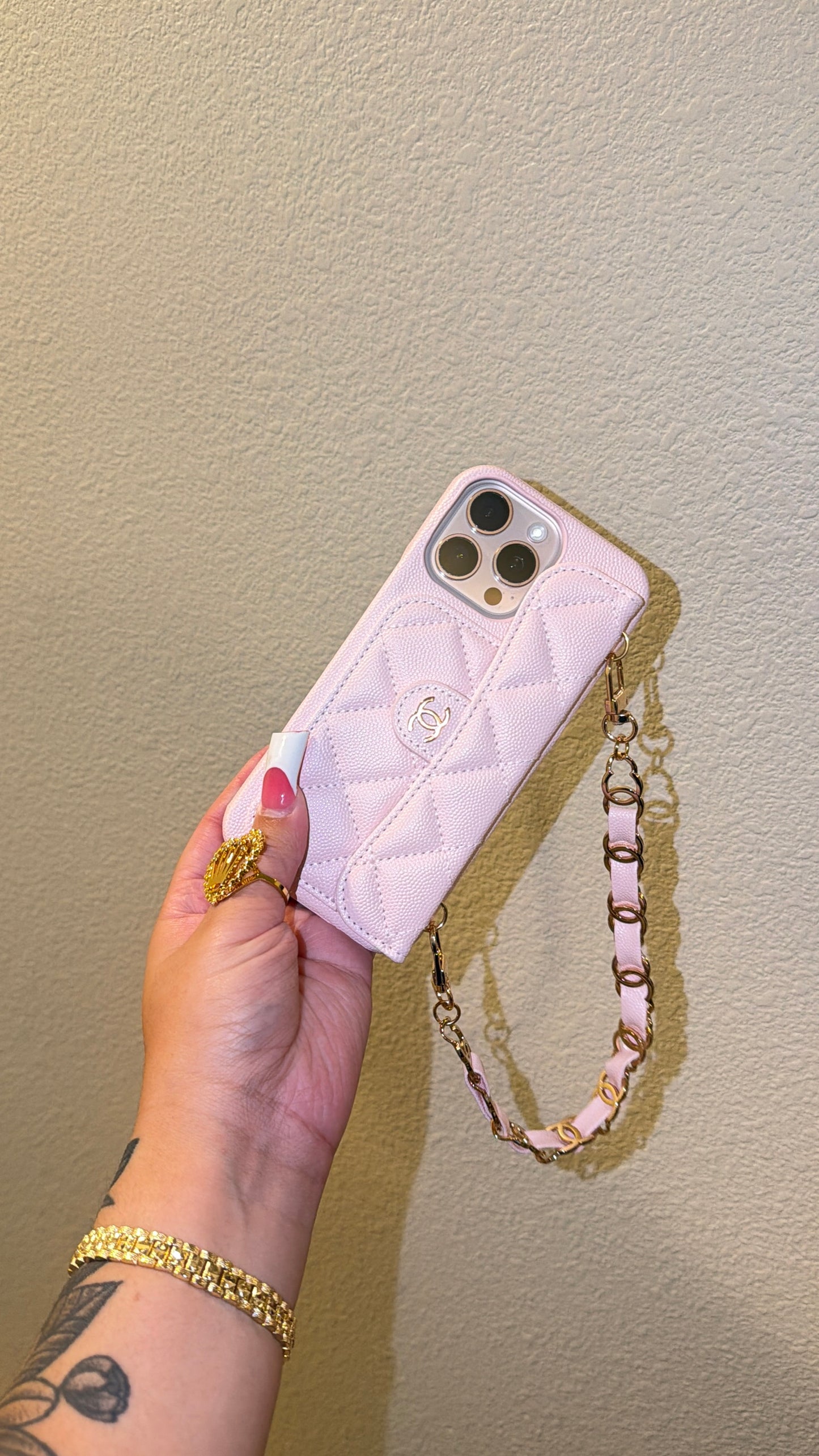PINK CC STRAP CASE