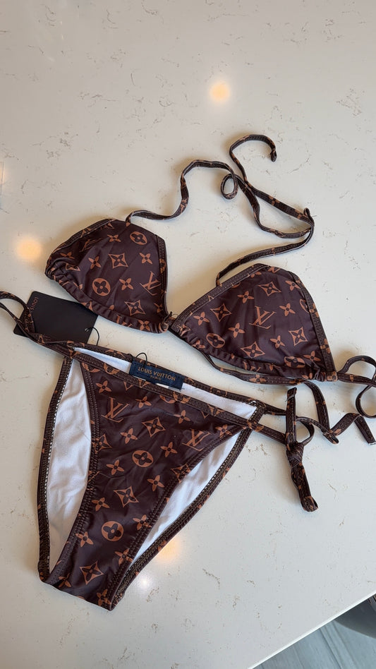 Brown LV Swimsuit