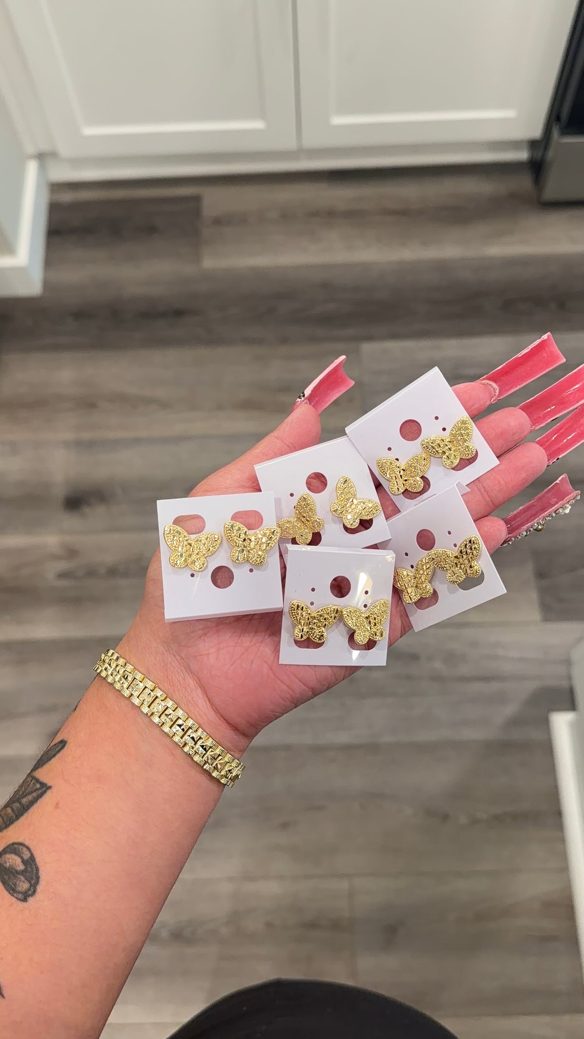 Jumbo butterfly nugget studs