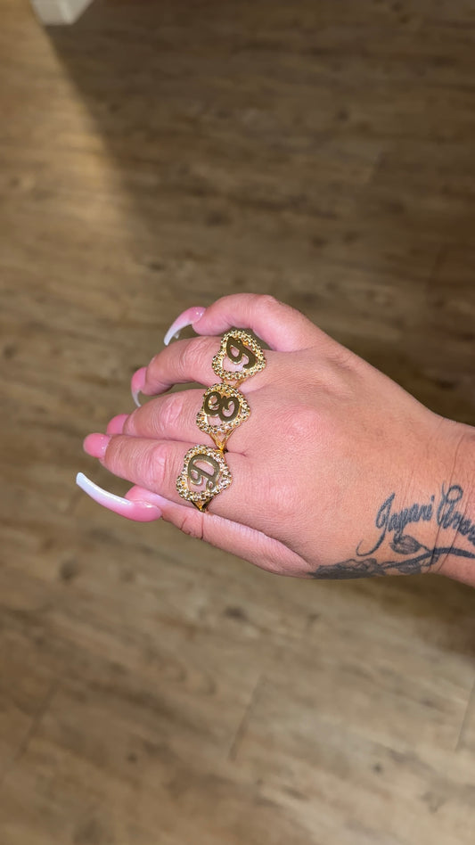 Small initial Rolex Ring (adjustable)