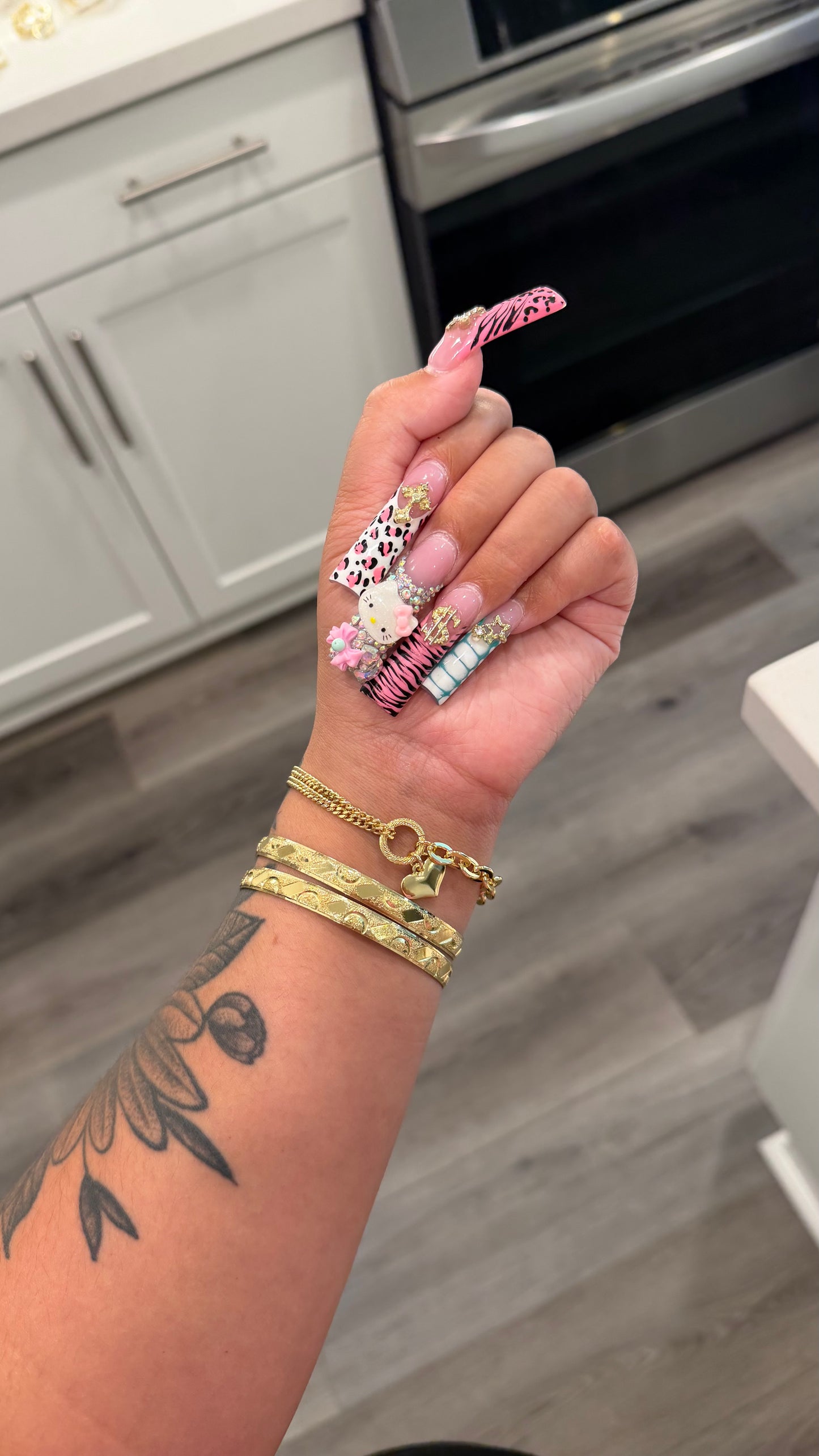 Heart charm bracelet