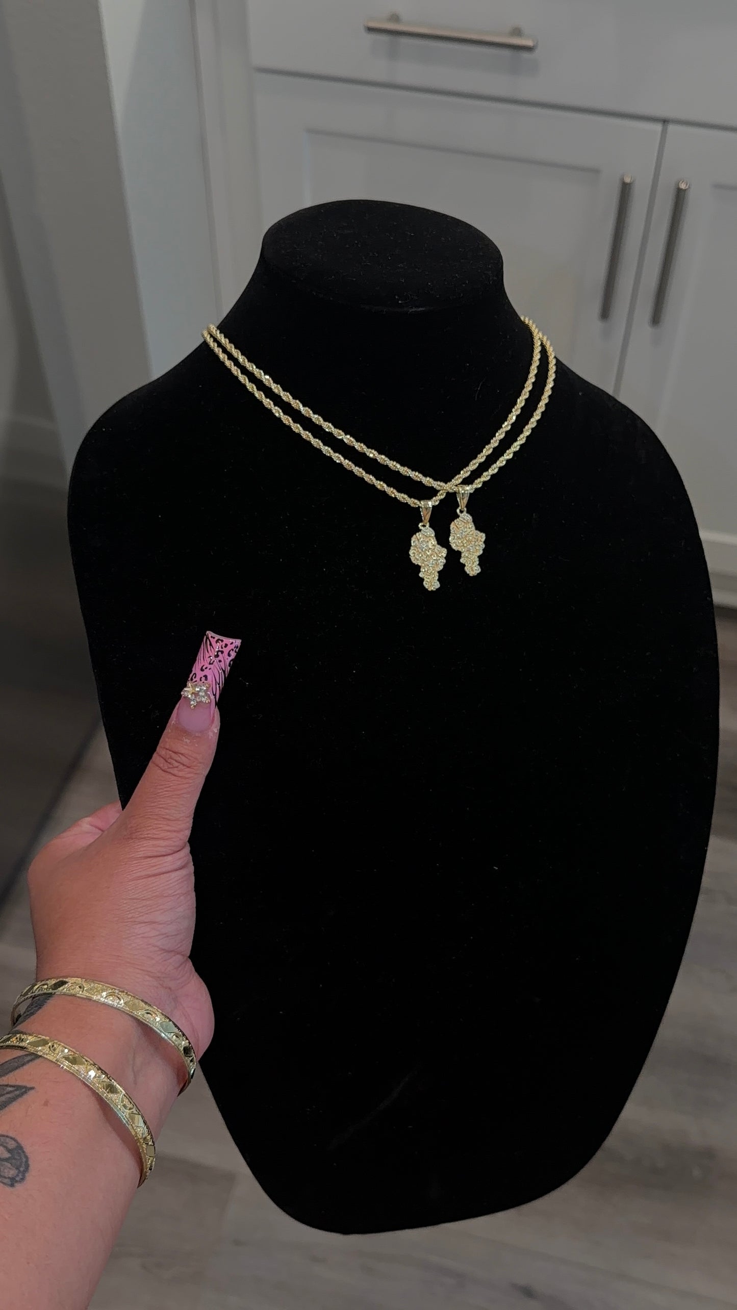 Bling nugget necklace