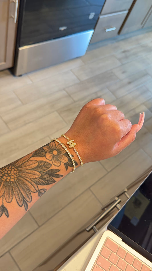 Double C Tennis Bracelet