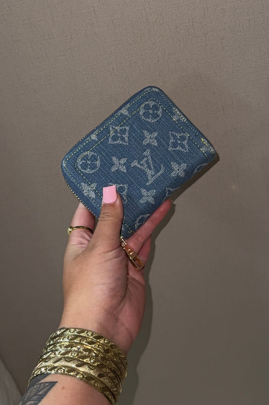 DENIM LV CARDHOLDER