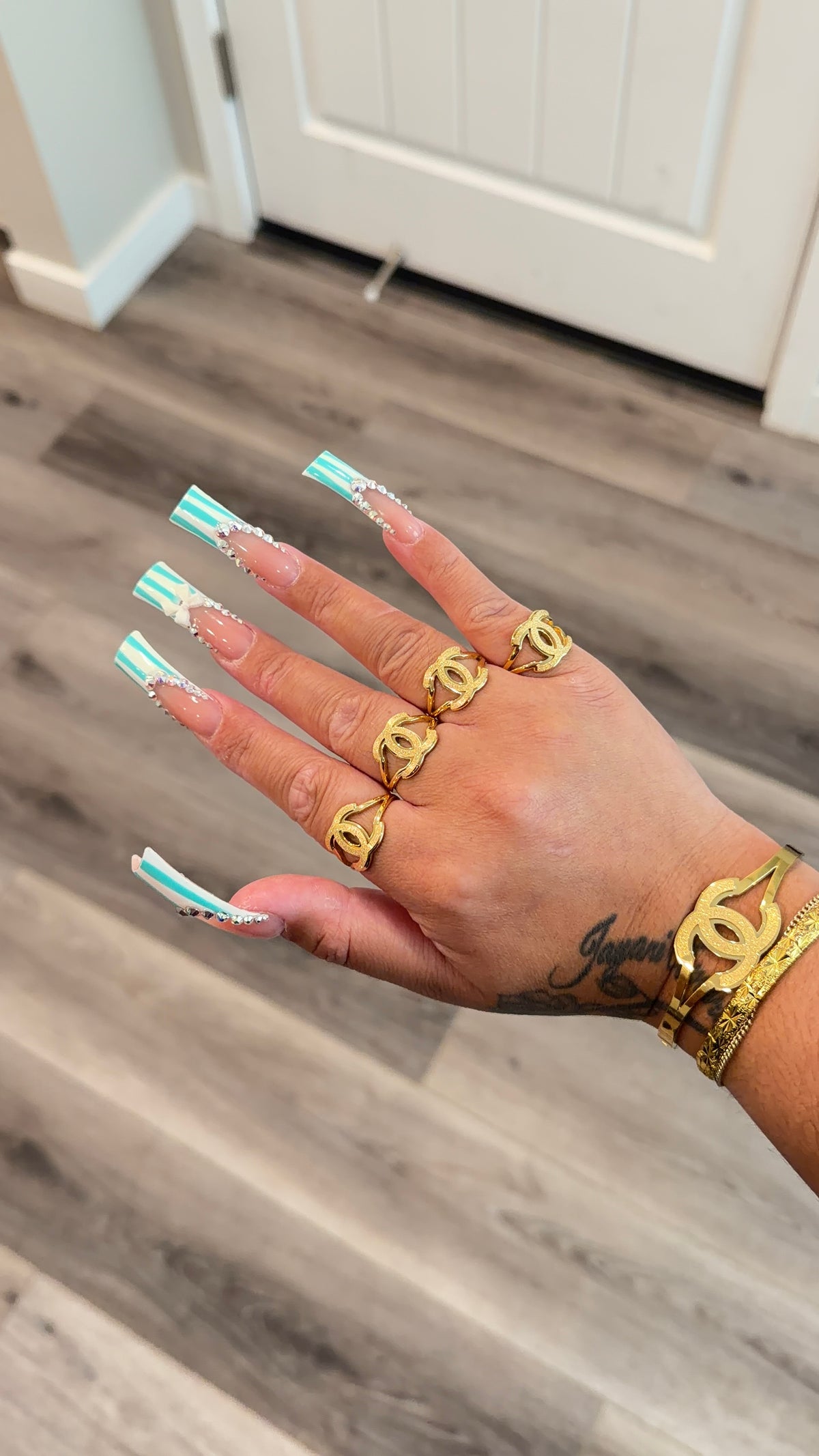 Gold CC Ring