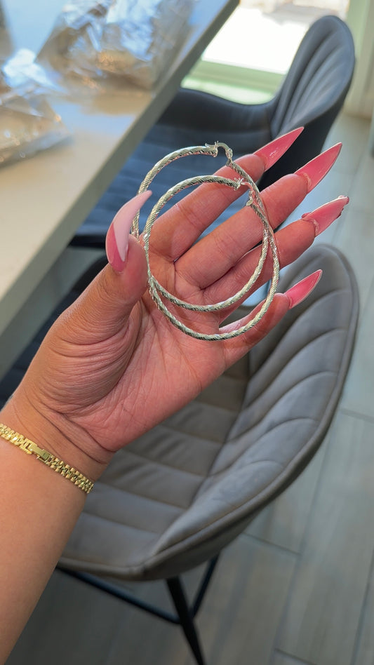 Silver Hoops