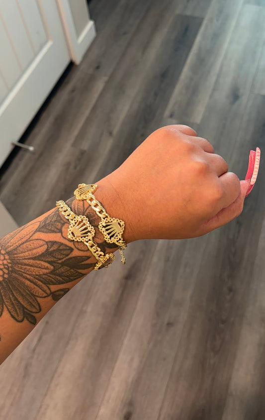 Cuban crown bracelet