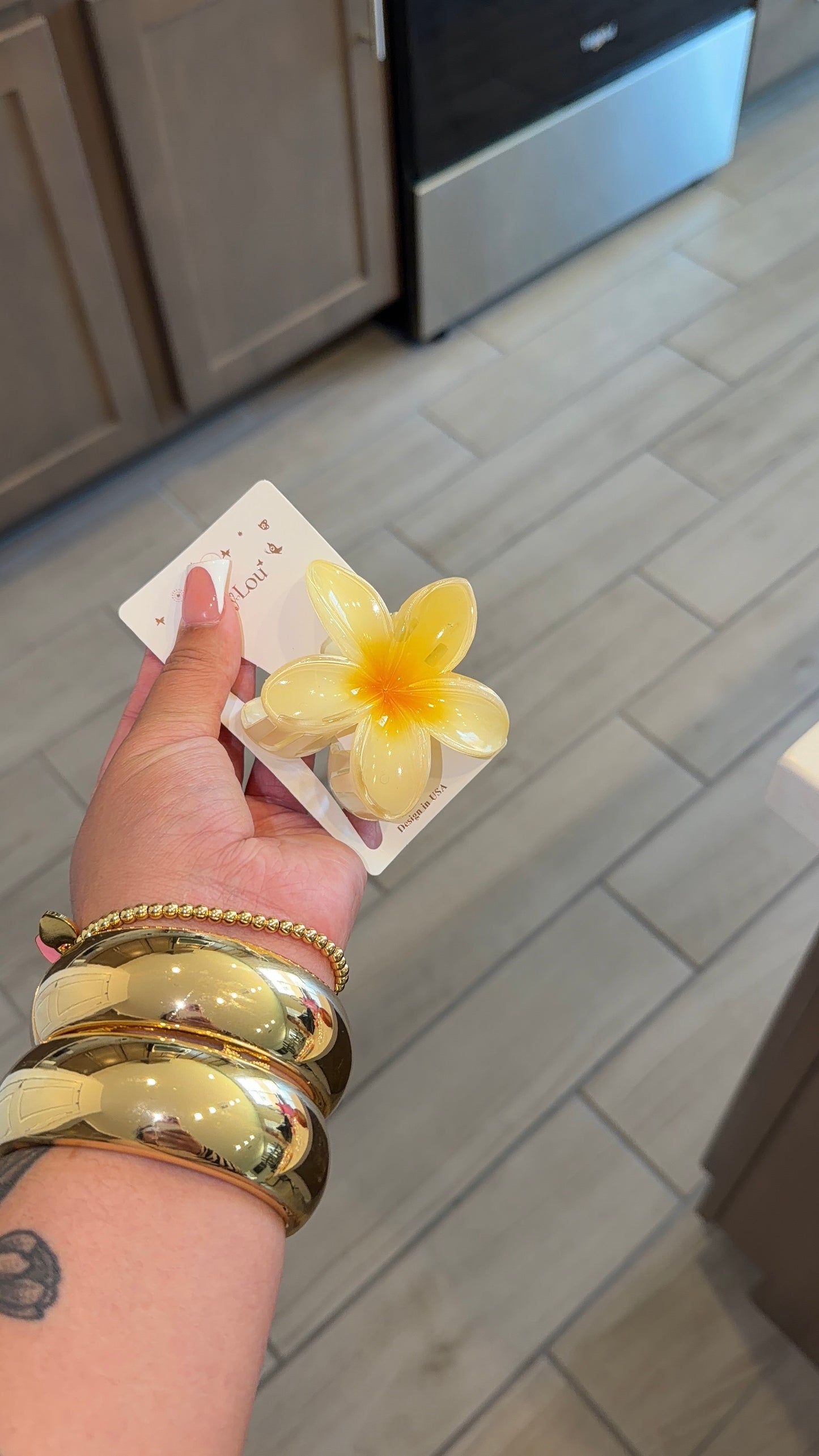 Plumeria flower clips