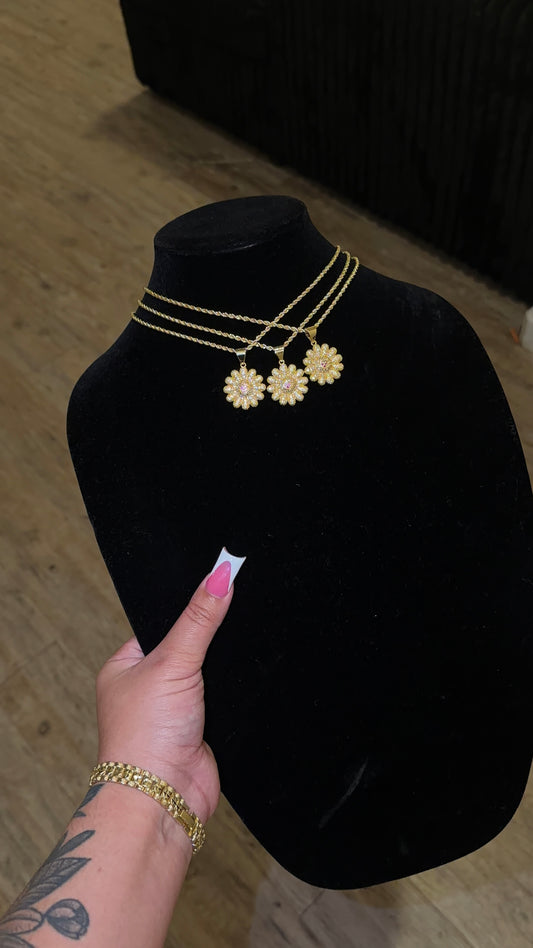 SUNFLOWER-FACE NECKLACE