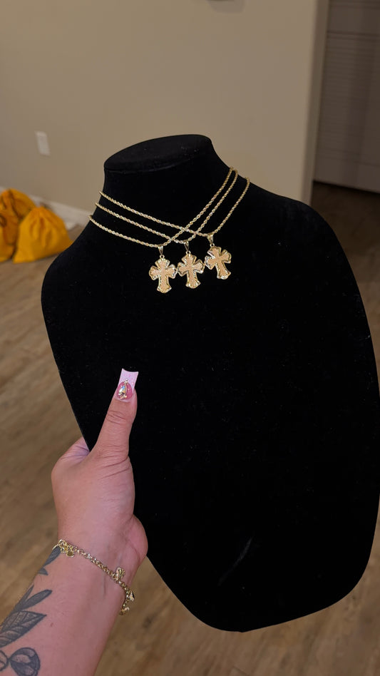 Thick Gold-Cross Necklace