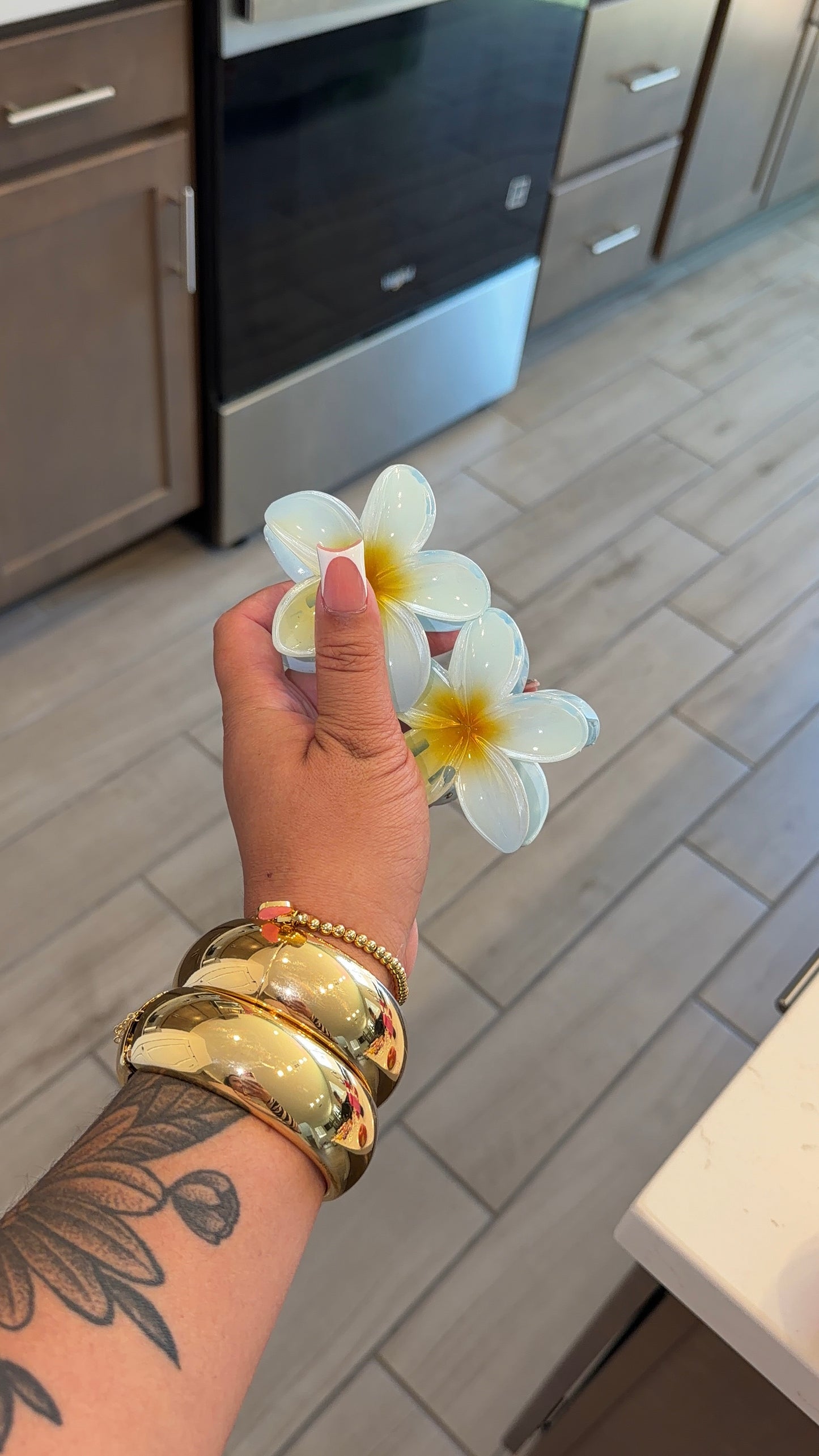 Plumeria flower clips
