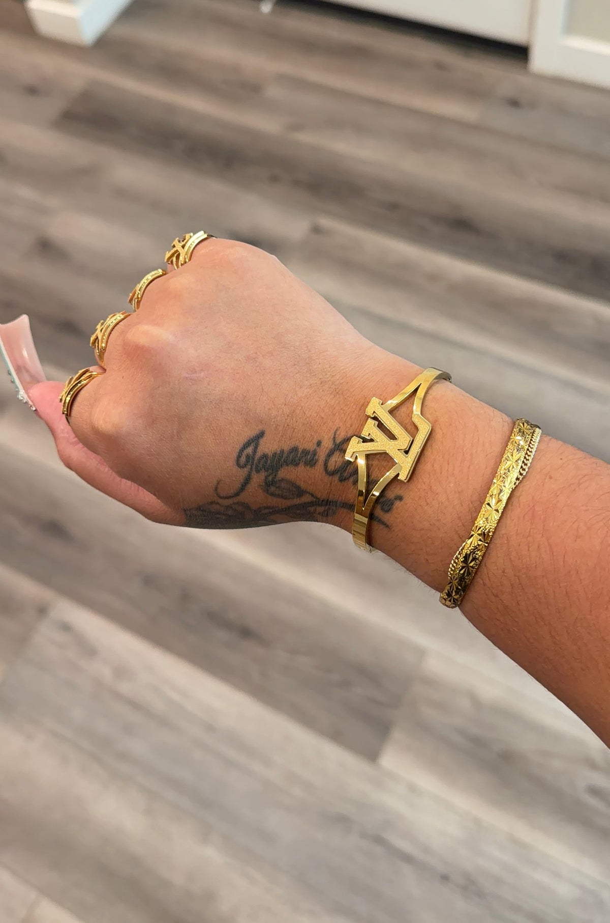 Gold LV Bangle