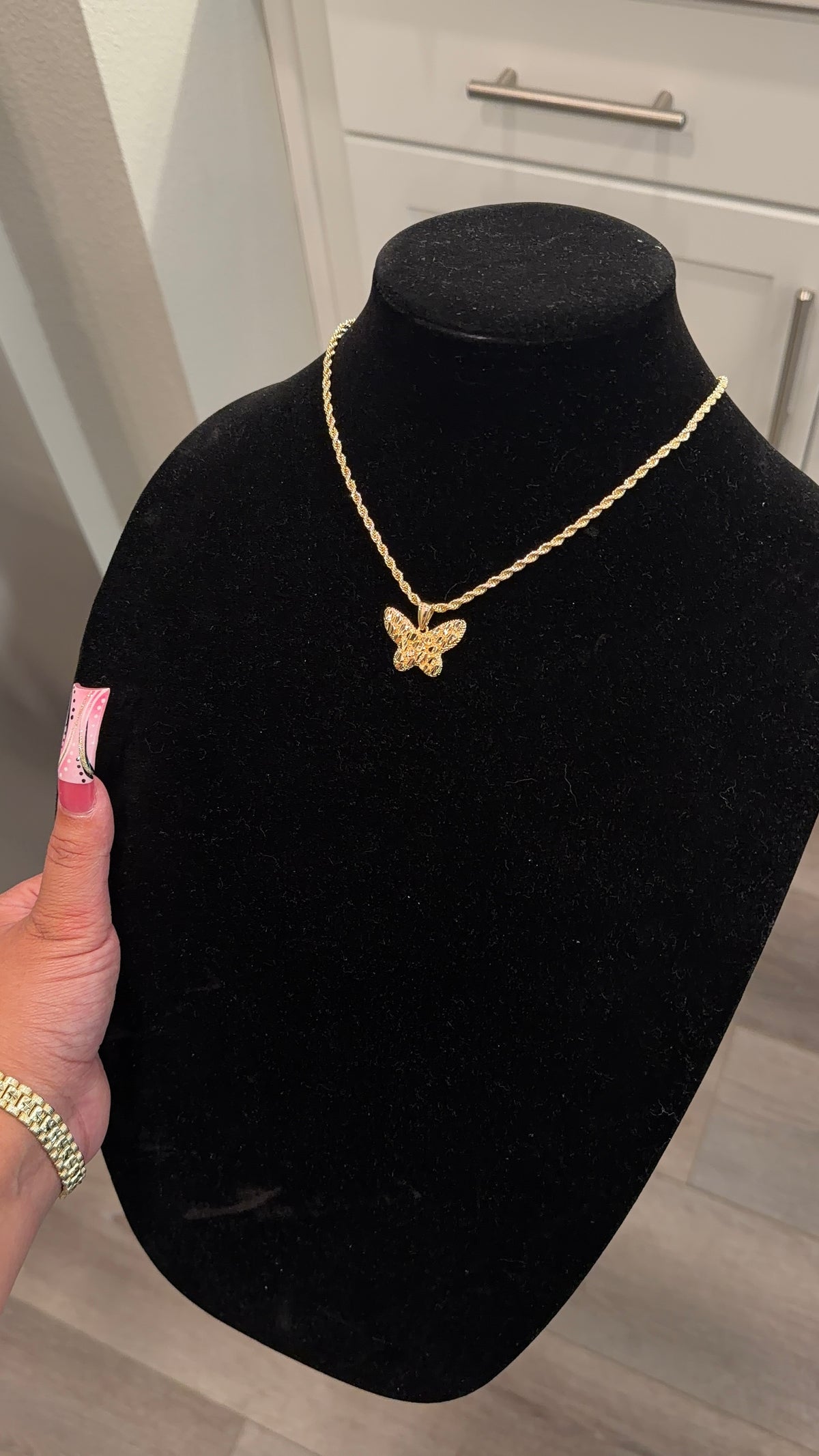 Jumbo Butterfly nugget necklace