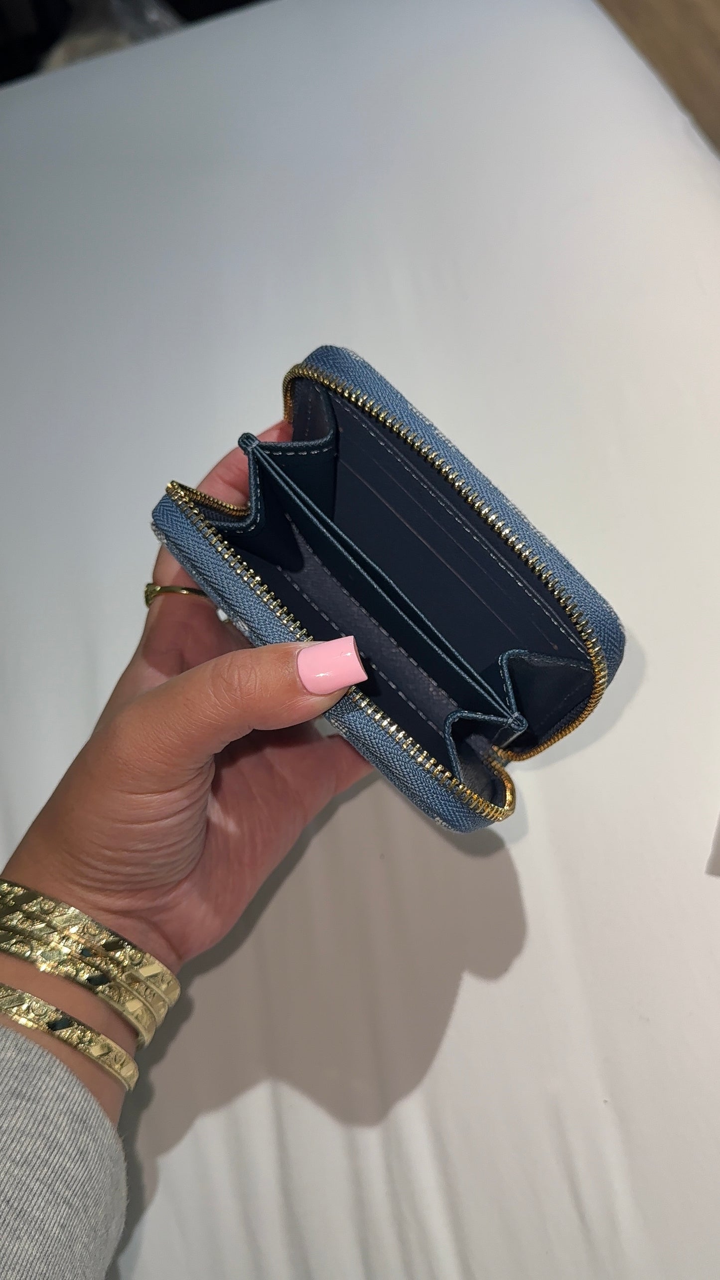 DENIM LV CARDHOLDER