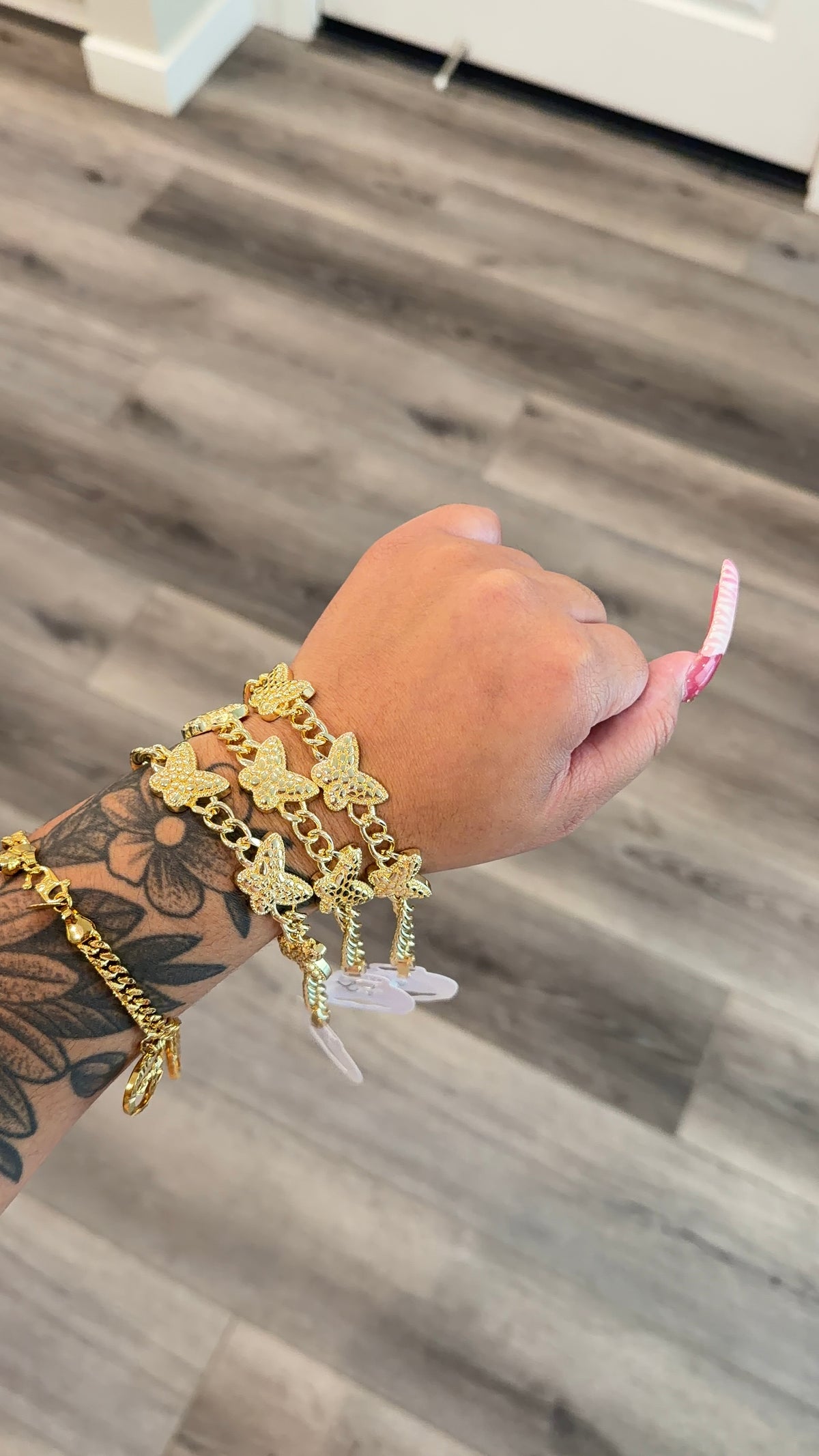 3 butterfly cut bracelet