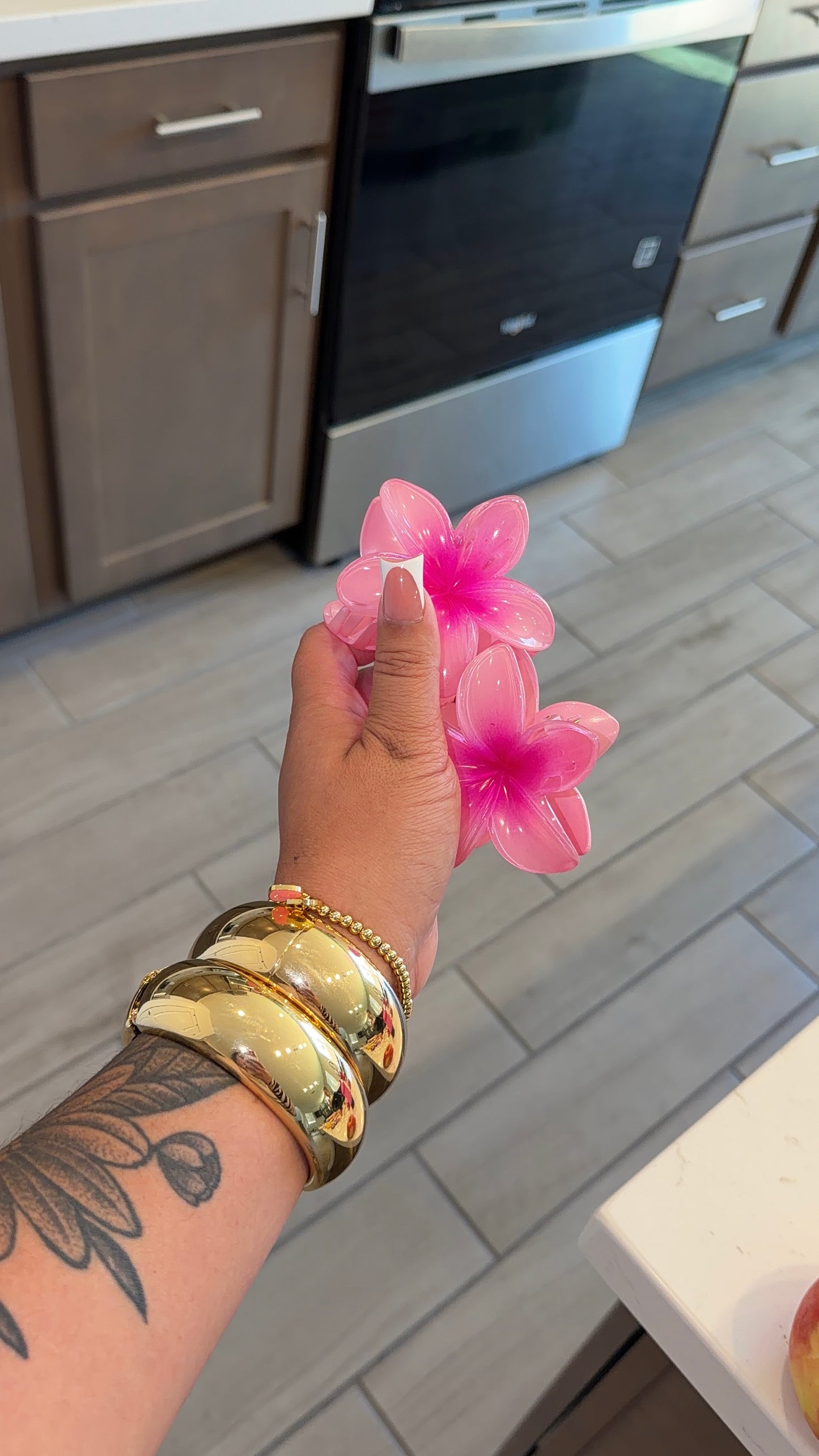 Plumeria flower clips