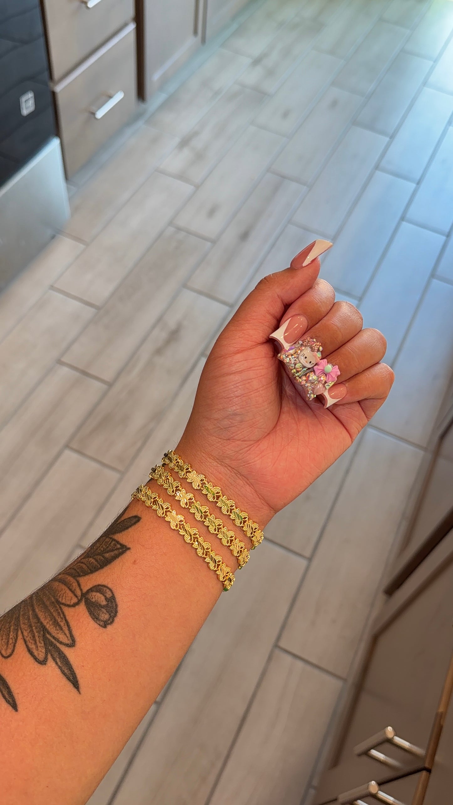 Gold butterfly bracelet