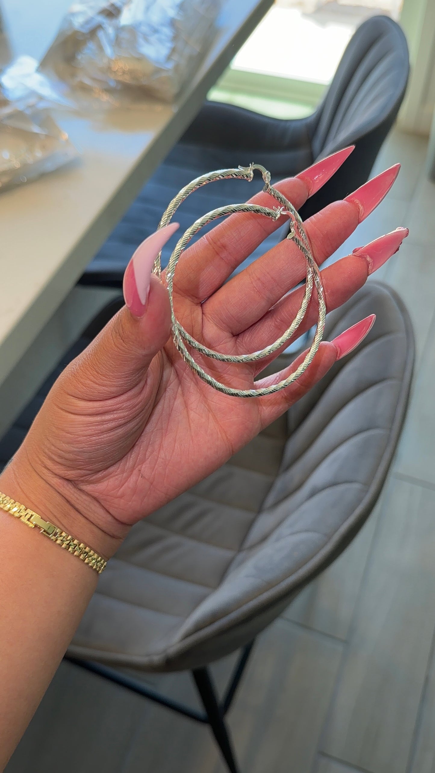 Silver Hoops