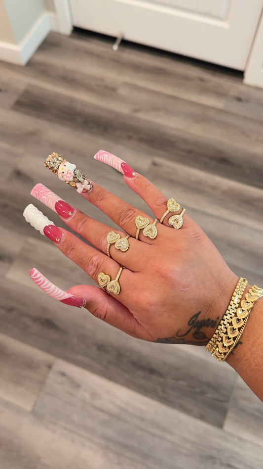Double thin amor ring (adjustable)