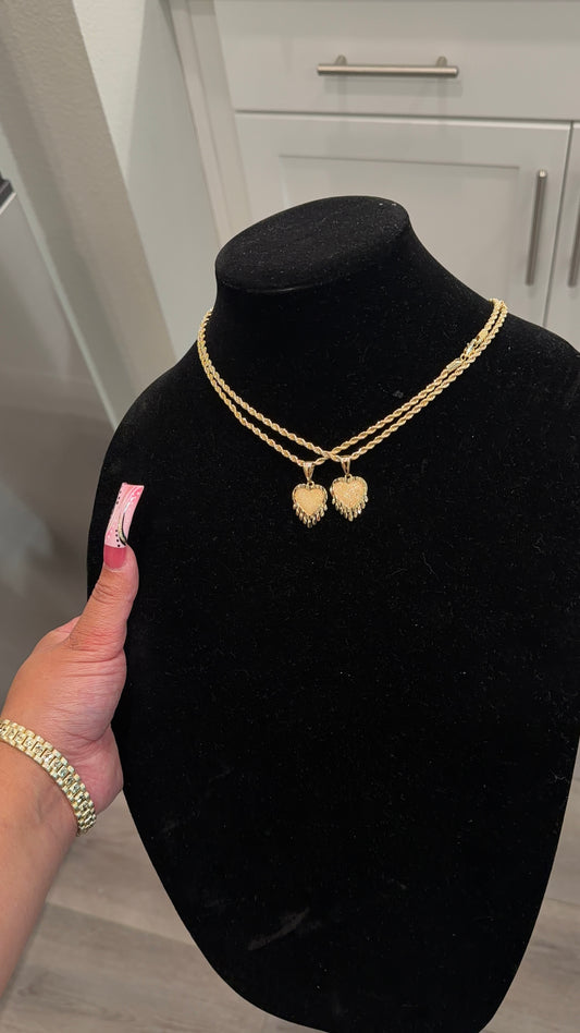 Heart drop necklace