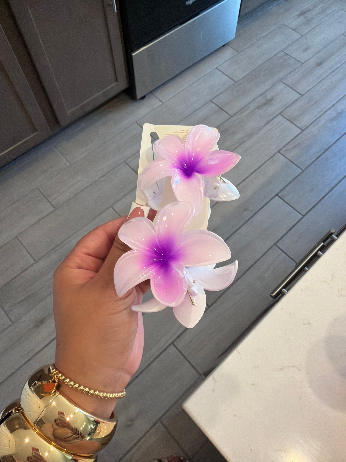 Plumeria flower clips